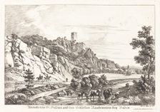 Ansicht von St. Helena und des Schlosses Rauhenstein bey Baden, 1817. Creator: Johann Adam Klein