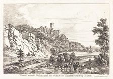 Ansicht von St. Helena und des Schlosses Rauhenstein bey Baden, 1817. Creator: Johann Adam Klein