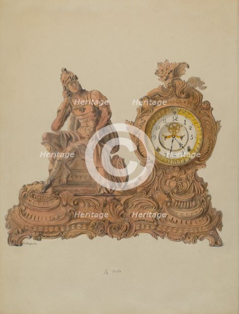 Ansonia Clock, c. 1936. Creator: Edith Magnette.