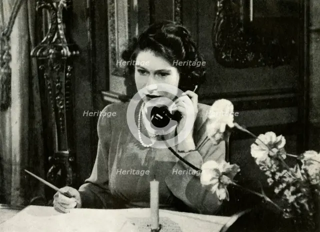 'Answering Birthday Greetings - 1944', 1947. Creator: Unknown.