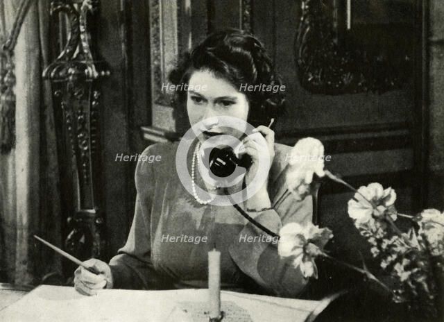 'Answering Birthday Greetings - 1944', 1947. Creator: Unknown.