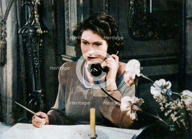 'Answering Birthday Greetings - 1944', 1947. Creator: Unknown.