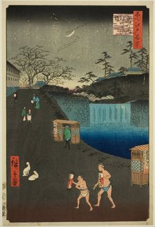 Aoi Slope, Outside Tora Gate (Toranomon-soto Aoizaka), from the series "One Hundred..., 1857. Creator: Ando Hiroshige
