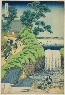 Aoigaoka Falls in the Eastern Capital (Toto Aoigaoka no taki), from the series "A Tour of..., c. 183 Creator: Hokusai