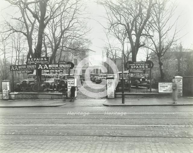 A&A Motor Spares, Brixton Hill, Lambeth, London, 1937. Artist: Unknown.
