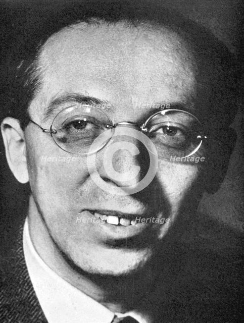 Aaron Copland (1900-1990), American composer. Artist: Unknown