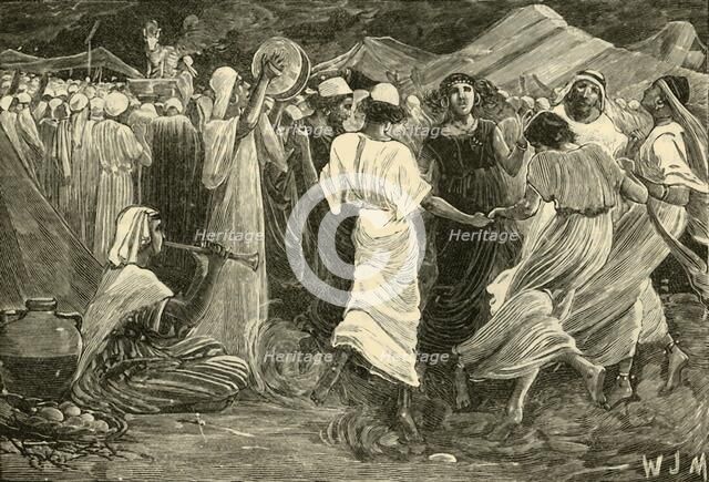 'Aaron and the Israleites Worshipping the Calf', 1890.   Creator: Unknown.