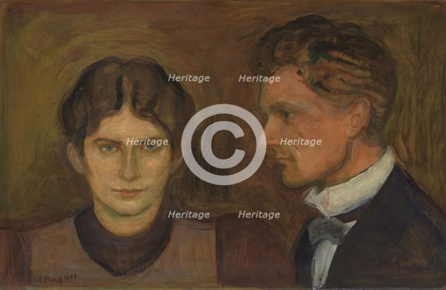 Aase and Harald Norregaard, 1899. Creator: Edvard Munch.