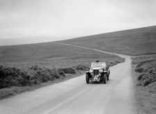 AB Langley's MG Magnette competing at the MCC Torquay Rally, July 1937. Artist: Bill Brunell