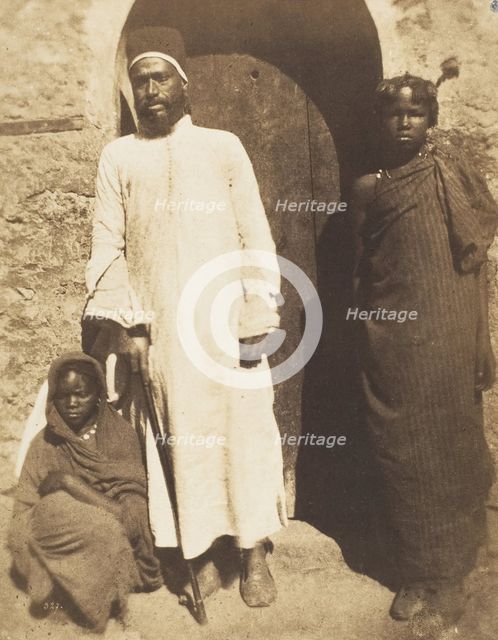 Abu Nabut and Negro Slaves in Cairo, April 22, 1852. Creator: Ernest Benecke.