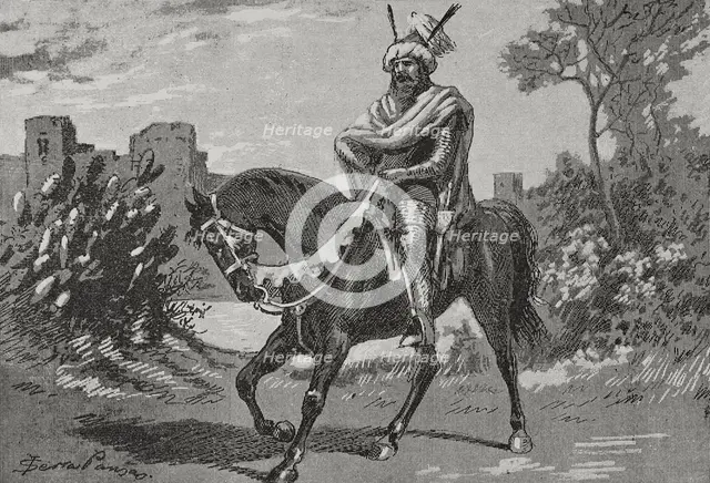 Abu Amir al-Mansur (c939-1002), 1890. Creator: Joan Serra y Pausas.