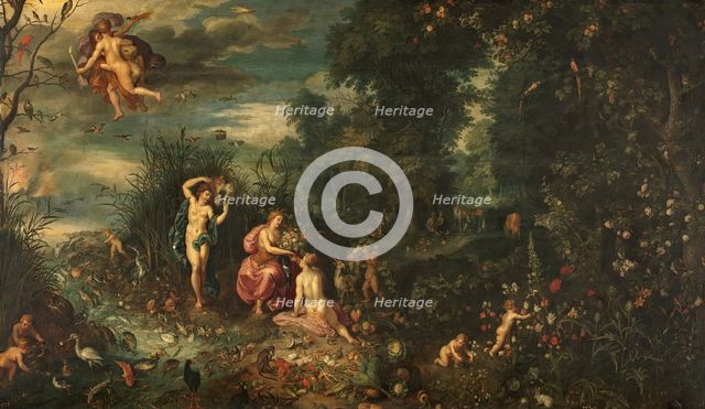 Abundance and the Four Elements, 1650. Creator: Jan Brueghel the Younger.