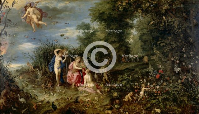 Abundance and the Four Elements, c1615. Creators: Jan Brueghel the Elder, Hendrick van Balen I.