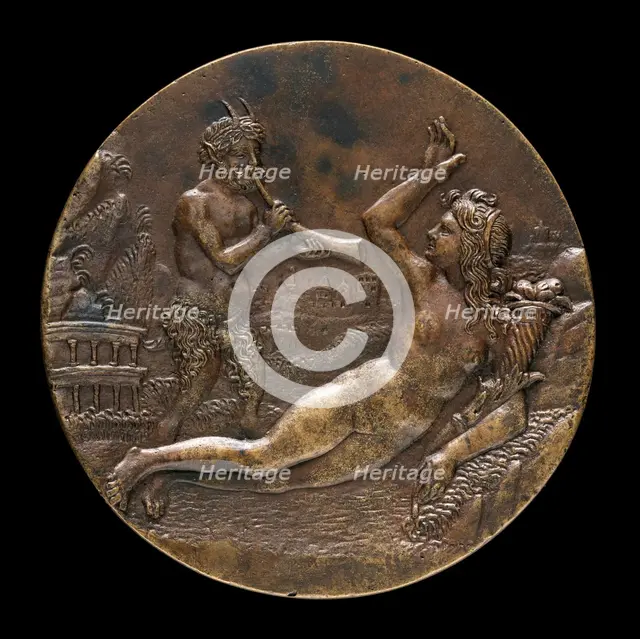 Abundance and a Satyr [obverse], 1505 or after. Creator: Pseudo Antonio da Brescia.