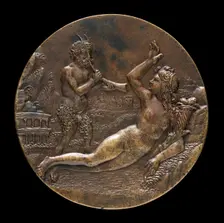 Abundance and a Satyr [obverse], 1505 or after. Creator: Pseudo Antonio da Brescia
