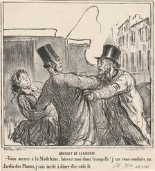 Abusant de la liberté, 19th century. Creator: Honore Daumier