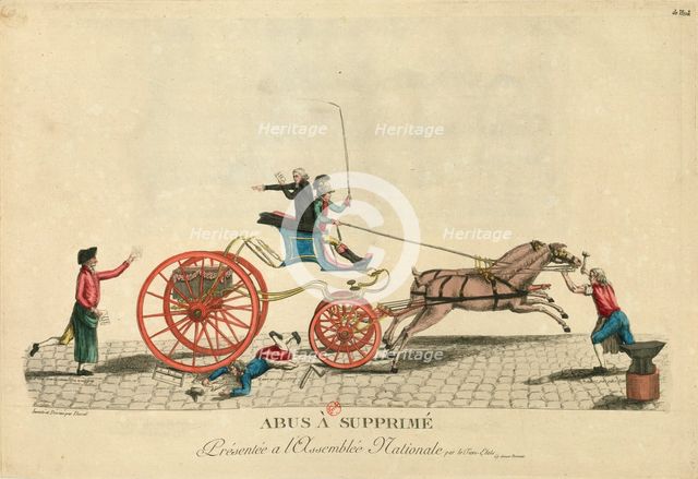 Abus à suppreme, 1789. Creator: Anonymous.