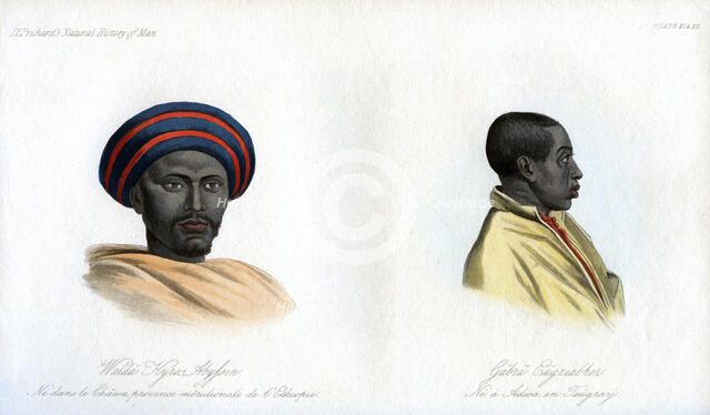 Abyssinian portraits, 1848. Artist: Unknown
