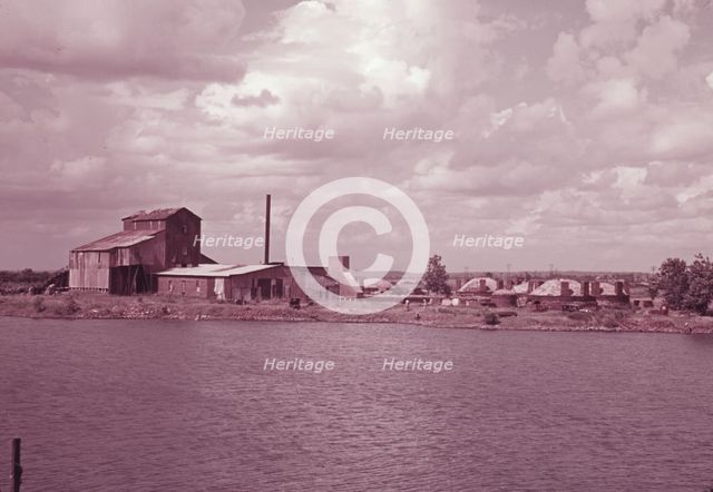 Abandoned brick plant near Muskogee, Oklahoma, 1939 or 1940. Creator: Russell Lee.
