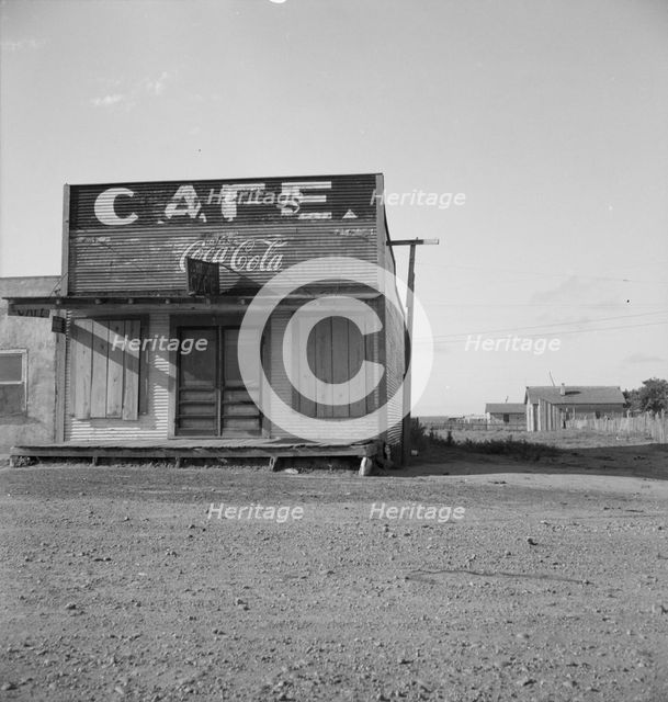 Abandoned cafe in Carey, Texas, 1937. Creator: Dorothea Lange.