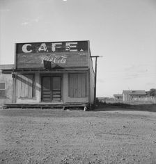 Abandoned cafe in Carey, Texas, 1937. Creator: Dorothea Lange