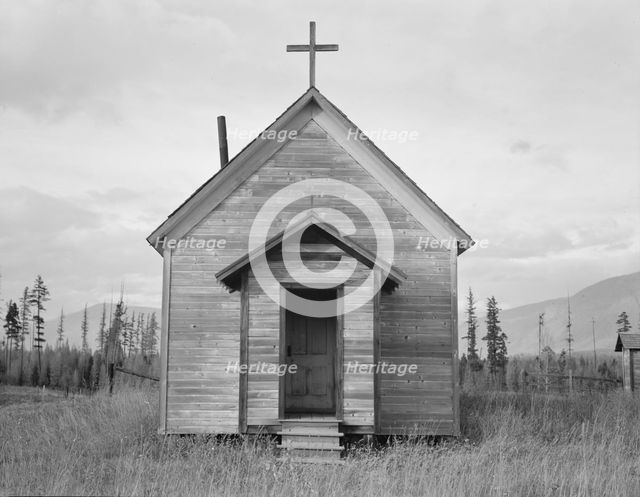 Abandoned church in cut-over area, Boundary County, Idaho, 1939. Creator: Dorothea Lange.