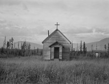 Abandoned church in cut-over area, Boundary County, Idaho, 1939. Creator: Dorothea Lange