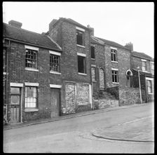 Abandoned derelict houses, Stoke-on-Trent, 1965-1968. Creator: Eileen Deste