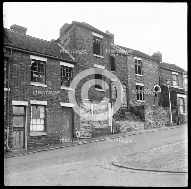 Abandoned derelict houses, Stoke-on-Trent, 1965-1968. Creator: Eileen Deste.