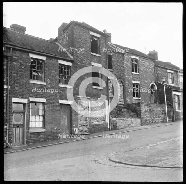 Abandoned derelict houses, Stoke-on-Trent, 1965-1968. Creator: Eileen Deste.