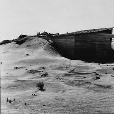Abandoned farm, Coldwater District, north of Dalhart, Texas, 1938. Creator: Dorothea Lange