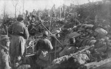 Abandoned German trenches, Eparges ridge, near Verdun, France, August 1915