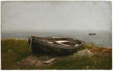 Abandoned Skiff, 1850. Creator: Frederic Edwin Church