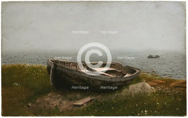Abandoned Skiff, 1850. Creator: Frederic Edwin Church.