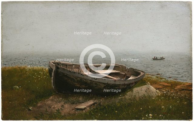Abandoned Skiff, 1850. Creator: Frederic Edwin Church.