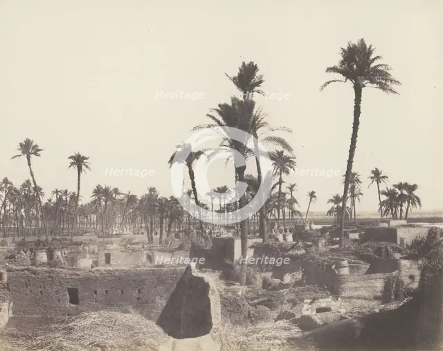 Abâziz, Intérieur d'un Village Arabe, 1851-52, printed 1853-54. Creator: Félix Teynard.