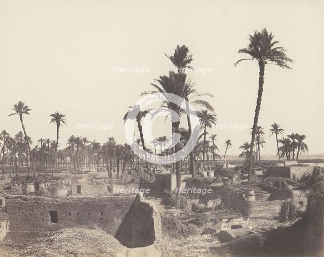 Abâziz, Intérieur d'un Village Arabe, 1851-52, printed 1853-54. Creator: Félix Teynard.
