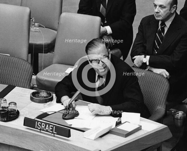 Abba Eban (1915-2002), Israeli Foreign Minister, 1973. Artist: Unknown