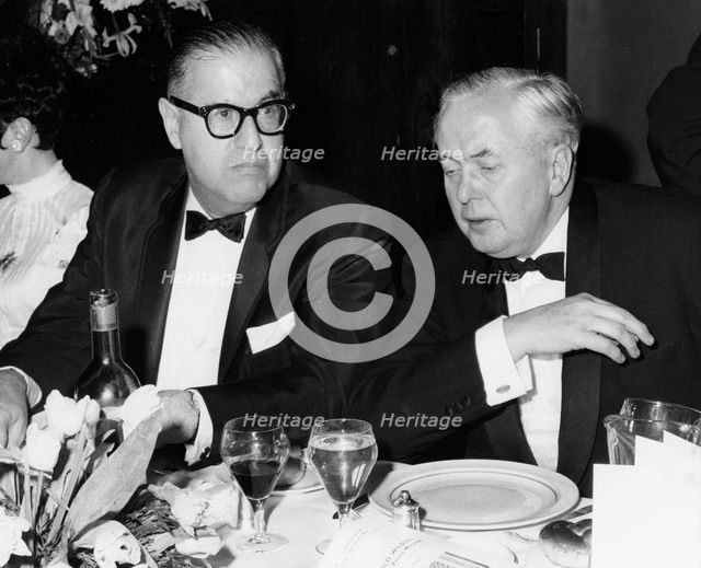 Abba Eban (1915-2002), Israeli Foreign Minister, and Harold Wilson (1916-1995), British PM. Creator: Unknown.