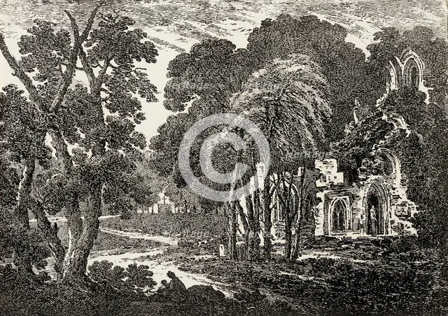 Abbaye en Ruine au milieu des Arbes, 1802/1806-1807. Creator: Richard Cooper.