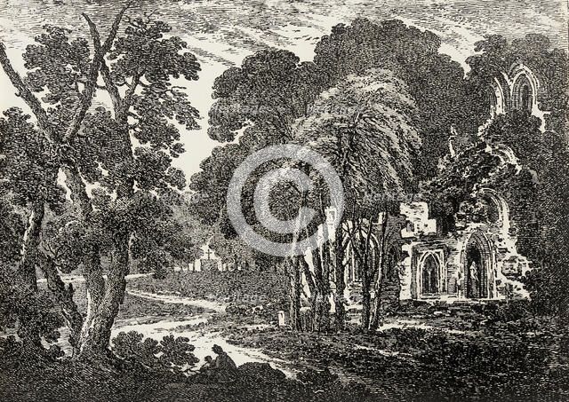 Abbaye en Ruine au milieu des Arbes, 1802/1806-1807. Creator: Richard Cooper.