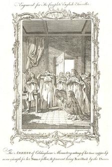 Abbess of Coldingham StAebbe the younger semi-mythological Abbess 870AD. Artist: Grignion