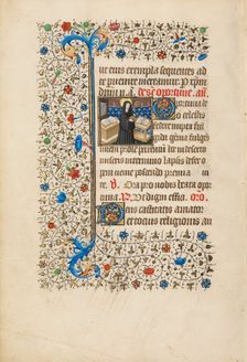 Abbess Opportuna with a Staff and a Book; Book of Hours, about 1440-1450. Creator: Workshop of the Bedford Master