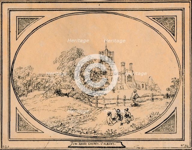 'Abbey Church, St. Albans', 1782. Artist: Unknown.