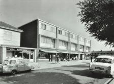 Abbey Estate, Woolwich: blocks of flats and shops, c1960s. Creator: Unknown