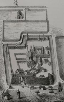 Abbey of Saint-Germain-des-Prés, Paris, France, 1877. Creator: Jules Jean Marie Joseph Huyot
