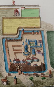 Abbey of Saint-Germain-des-Prés, Paris, France, c1700-1720, (1877). Creator: Unknown