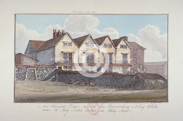 Abbey of St Saviour, Bermondsey, London, 1825. Artist: G Yates