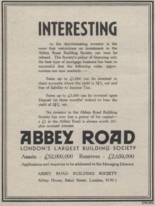 Abbey Road Building Society, 1939