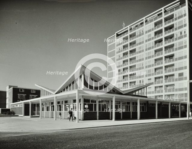 Abbey Wood Estate, Woolwich, London: exterior of youth club, 1964. Creator: Unknown.